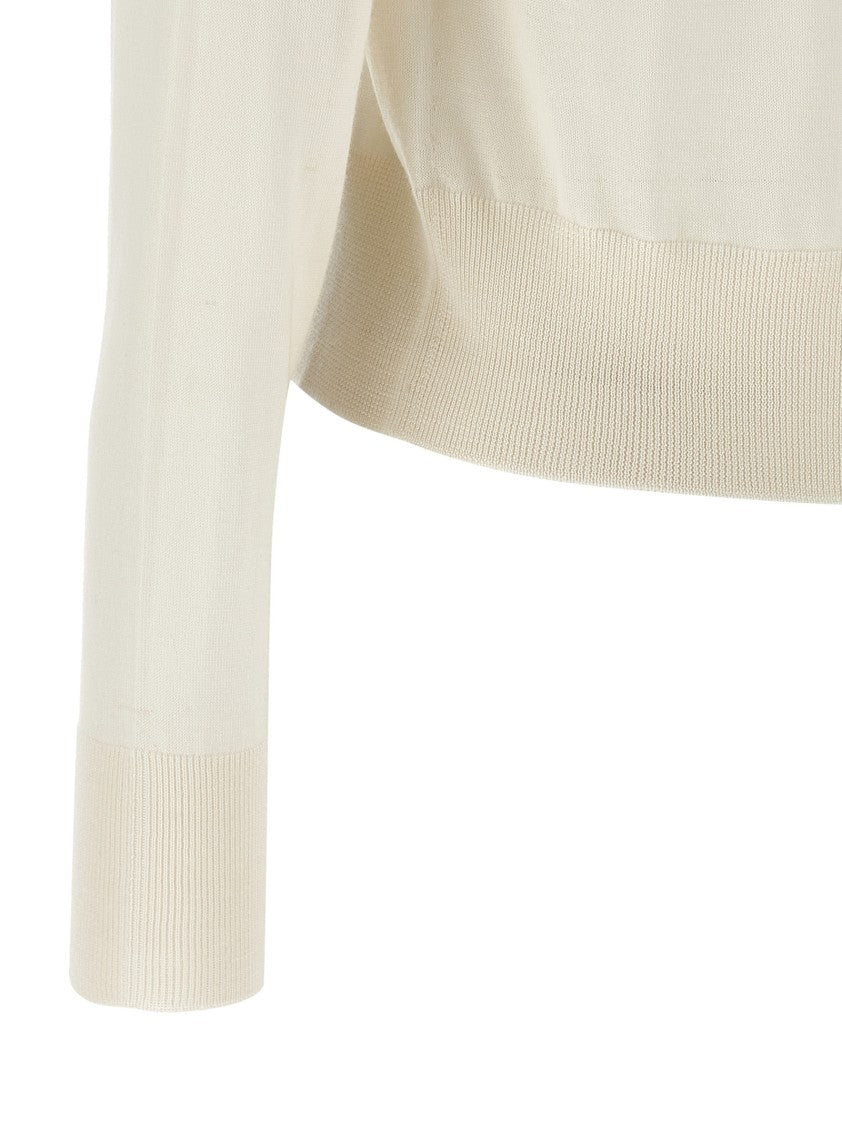 Fabiana Filippi Dressing Gown-Style Cashmere And Silk Blend Cardigan With Crystal Appliqué