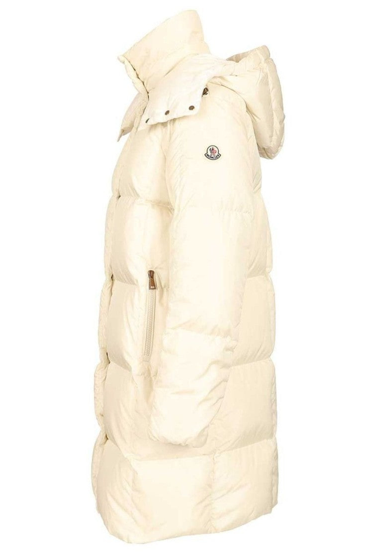 Moncler Long Padded Coat With High Collar
