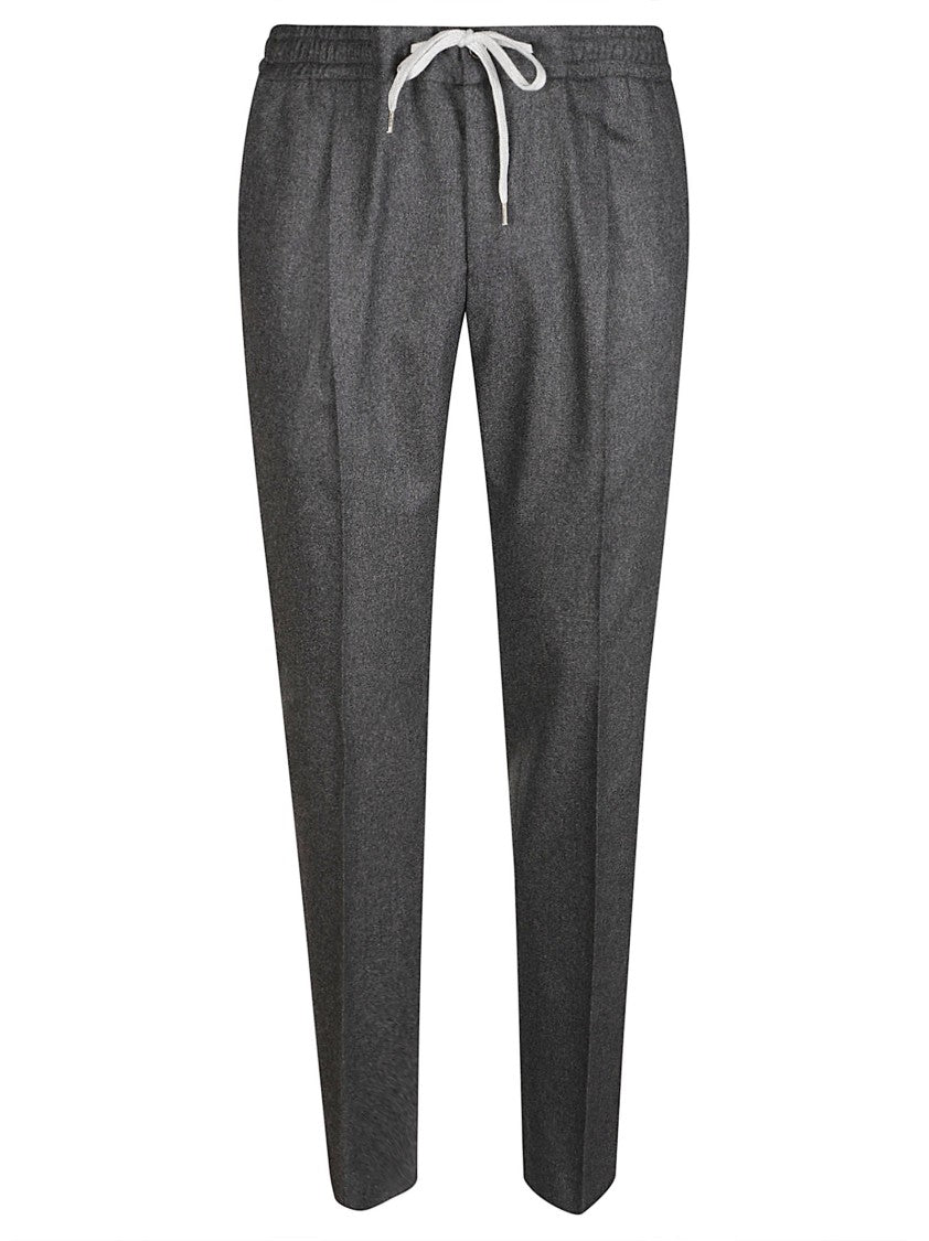 Pt Torino Tailored Textured Virgin Wool-Blend Pants