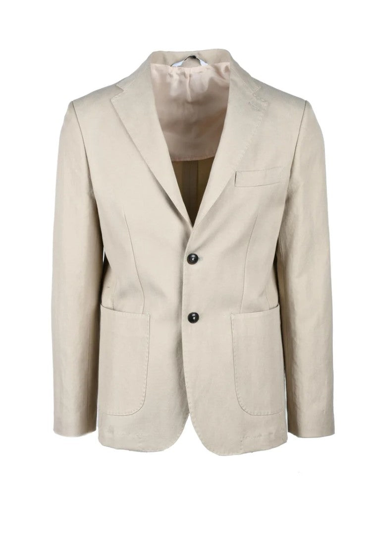 Bottega Martinese Cotton Tailored Jacket - Beige