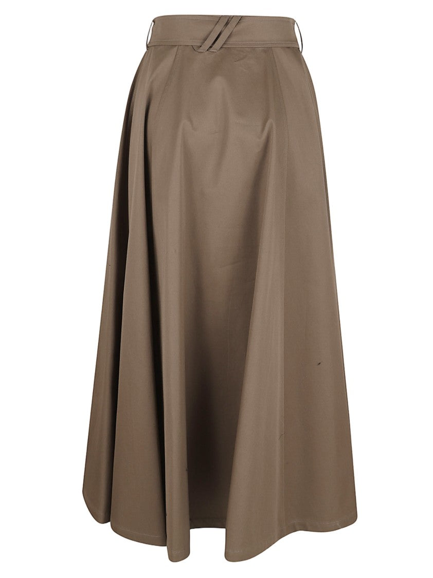 Burberry Brown Cotton A-Line Skirt