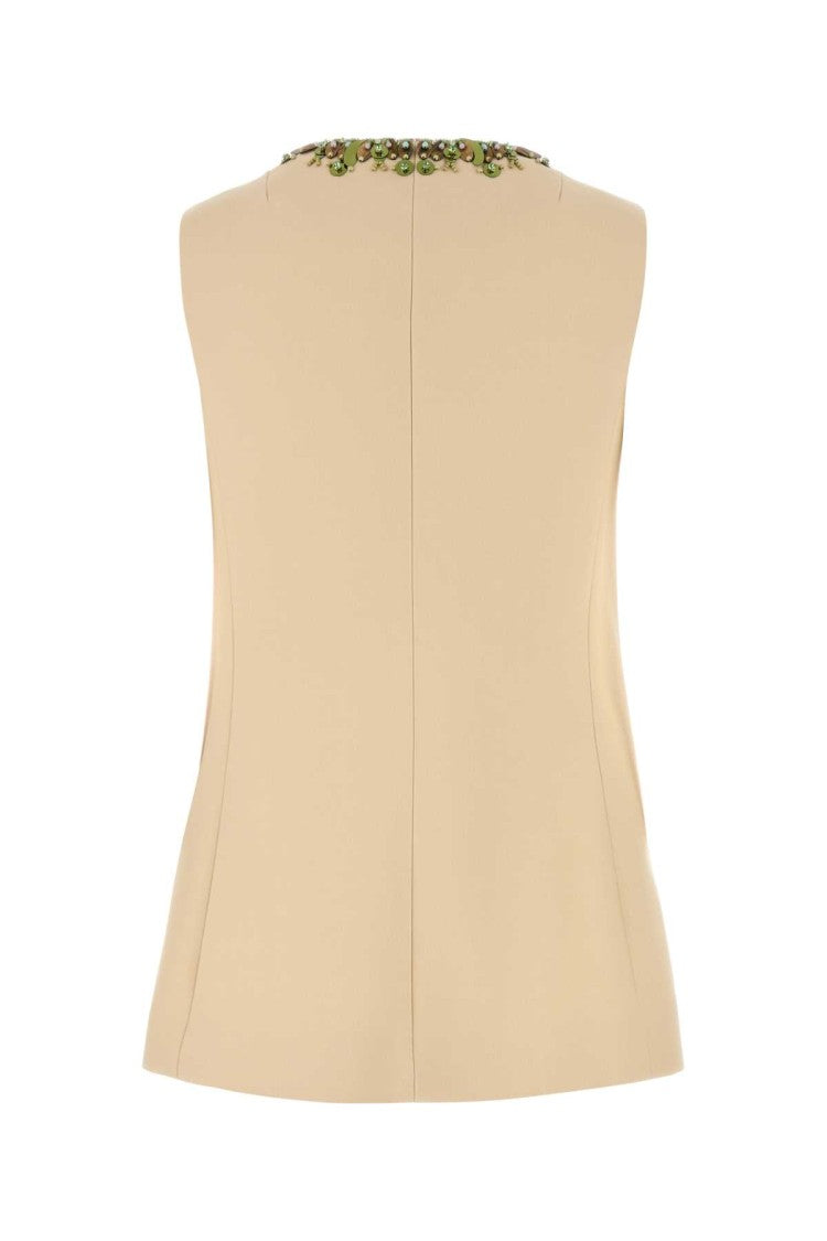 Valentino Garavani Cream Wool Blend Vest
