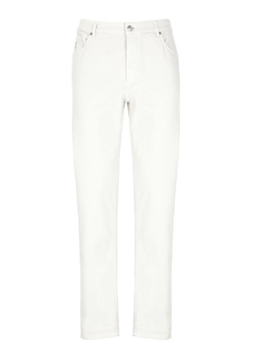 Brunello Cucinelli Ivory Cucinelli Cotton Pants