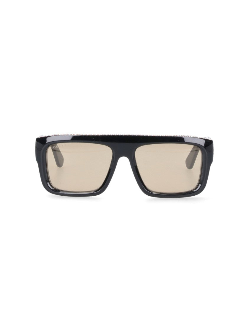 Gucci Rectangular Sunglasses – Black