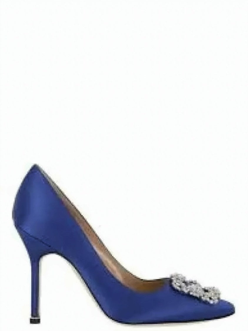 Manolo Blahnik Pointed Toe High-Heeled Pumps With Elegant Embellishment