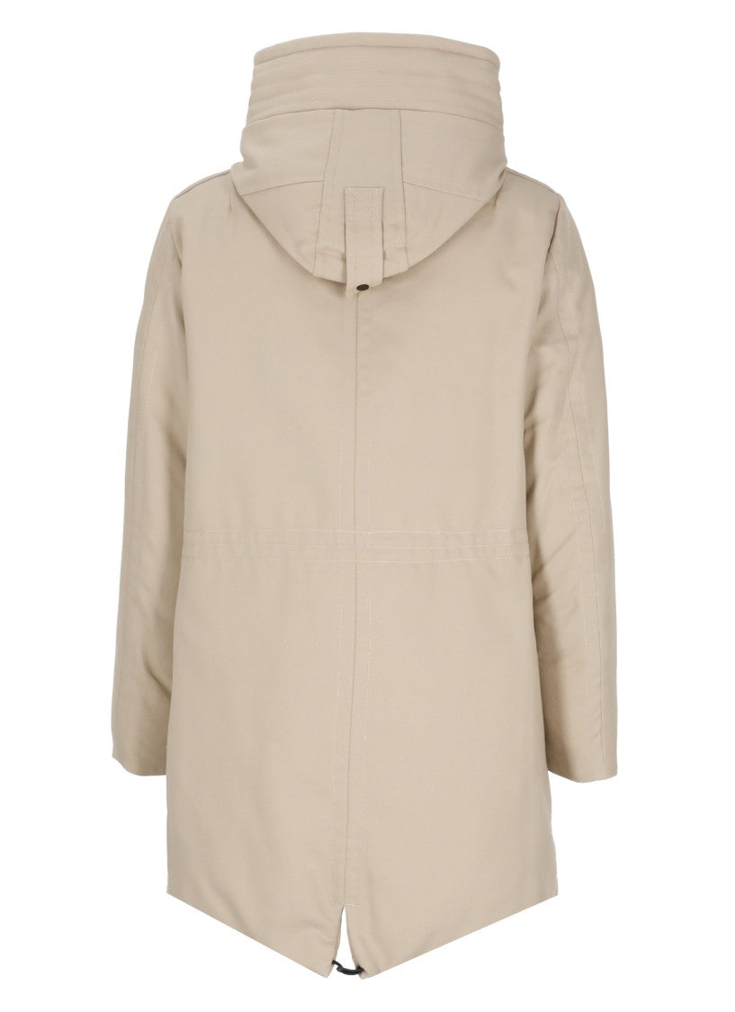 Peuterey Beige Kasa Hooded Long Down Jacket