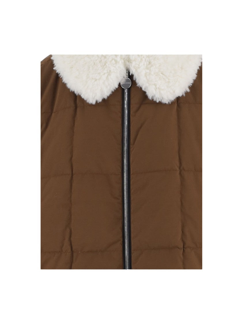 Ienki Ienki Boxy Quilted Shearling Collar Jacket