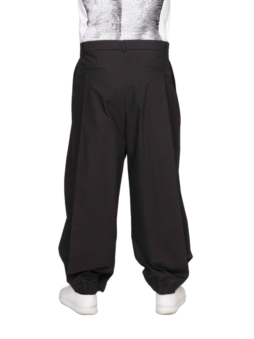 Moschino Exaggerated Silhouette High-Waist Wide-Leg Pants