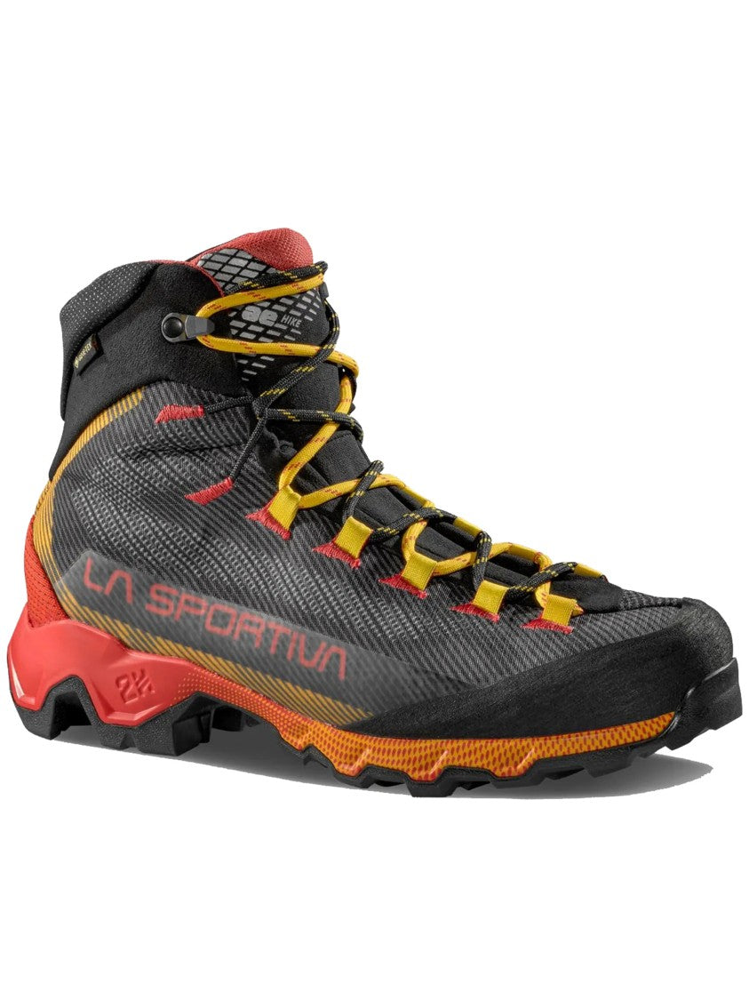 La Sportiva Black/Yellow Aequilibrium Hike High-Top Hiking Shoe