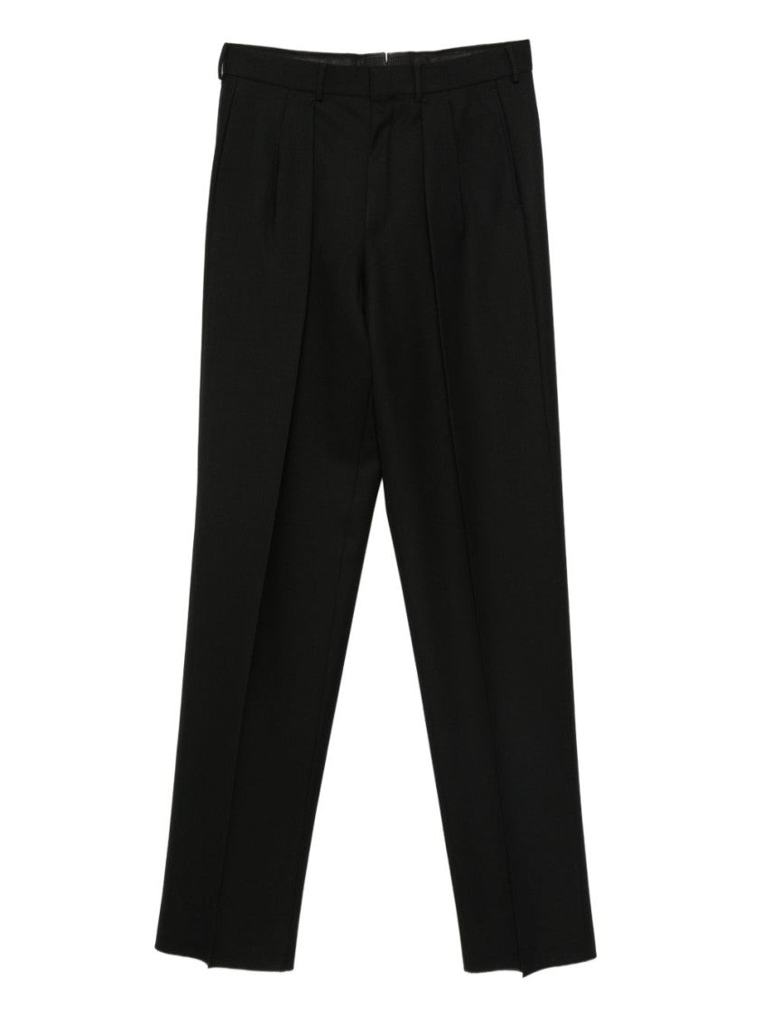 Tom Ford Black Wool Trousers With Double Pleats