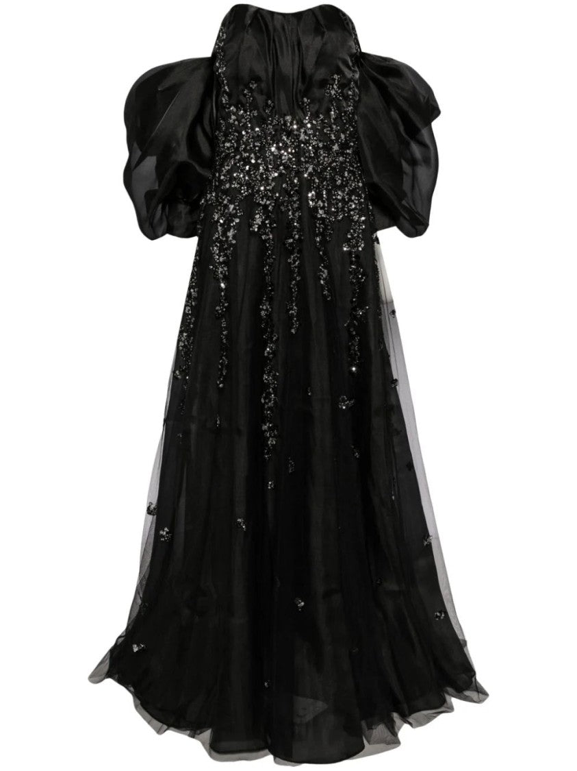 Saiid Kobeisy Organza Dress With Dotted Beading
