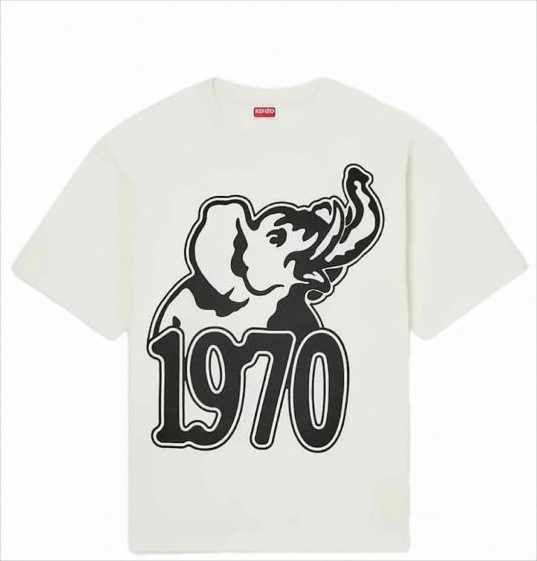 Kenzo Relaxed Fit Graphic T-Shirt With Elephant Motif