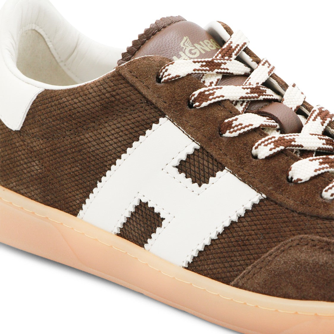 Hogan Brown Leather Sneakers