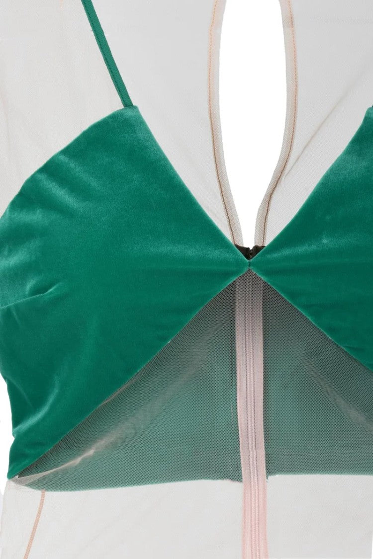 Elisabetta Franchi Polyester Stretch Bodysuit - Green
