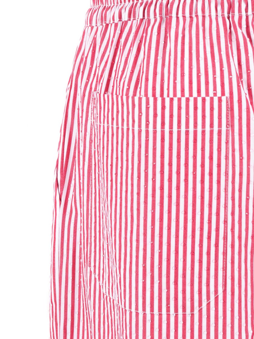 P.A.R.O.S.H. Wide Leg Vertical Stripe Straight-Leg Pants