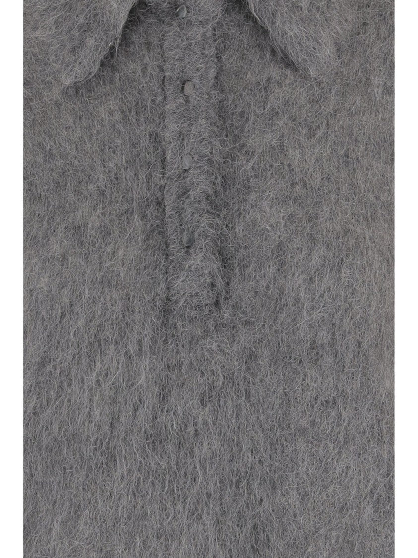 Chloé Alpaca-Blend Polo Shirt With Brushed Finish