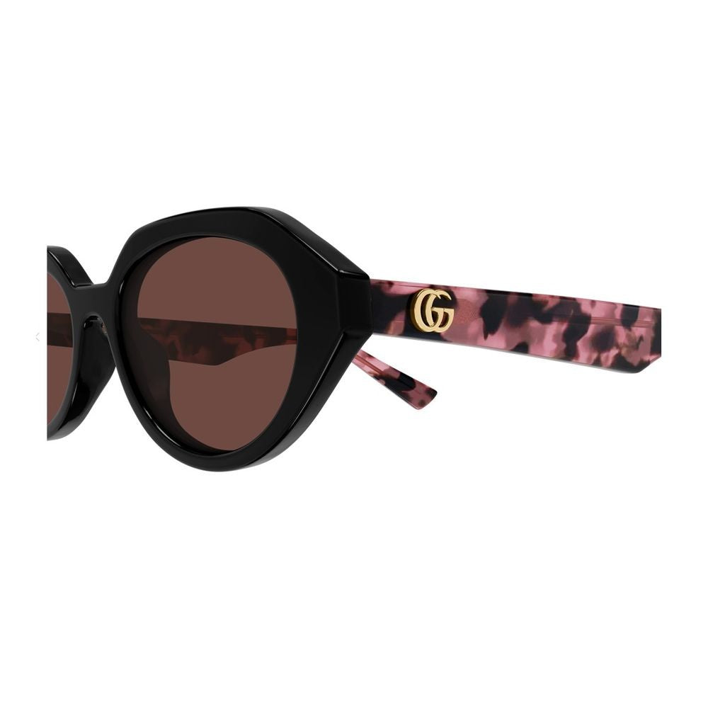 Gucci Geometric Oval Frame Sunglasses With Double G Emblem Gg2178s Linea Emblem