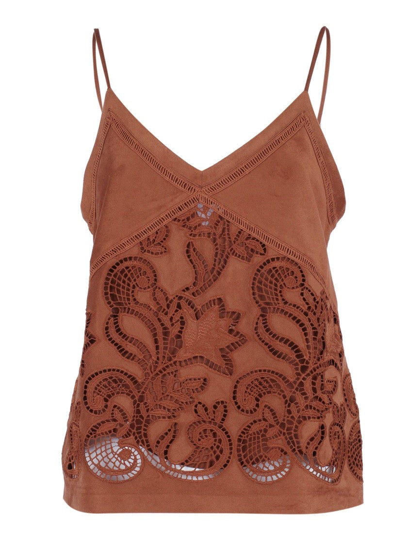 Ermanno Scervino Lace Cut Out Tank Top