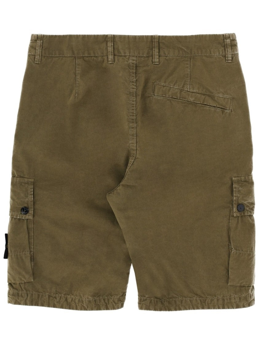 Stone Island Cotton Multiple Flap Shorts