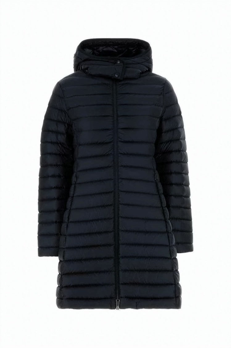Moncler Quilted Long Padded Jacket With Hood