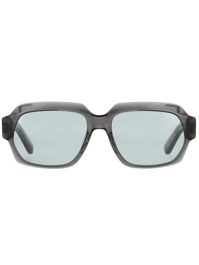 Yellows Plus Geometric Frame Grey Acetate Sunglasses With International Fit