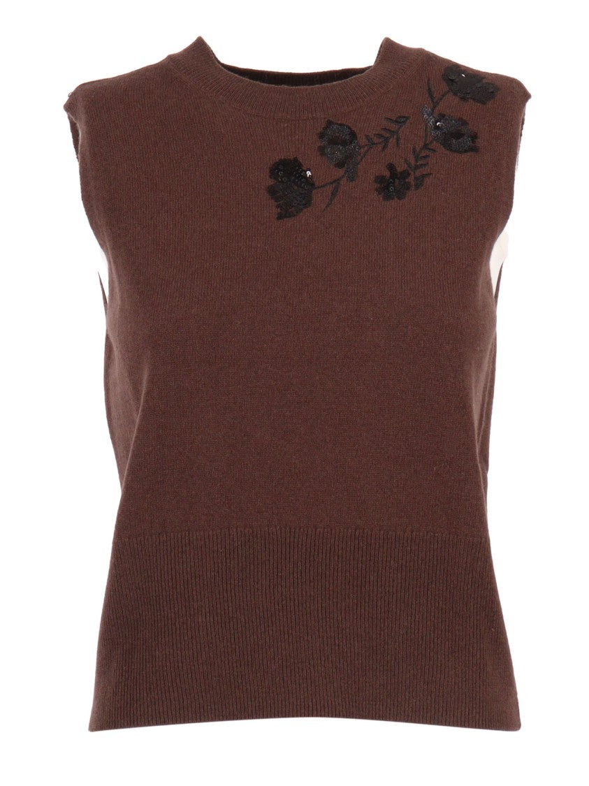 Ermanno Scervino Embroidered Wool Vest With Tailored Fit