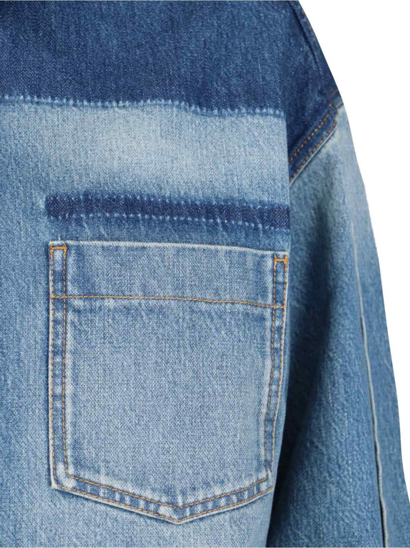 Victoria Beckham Oversized Denim Shirt – Blue