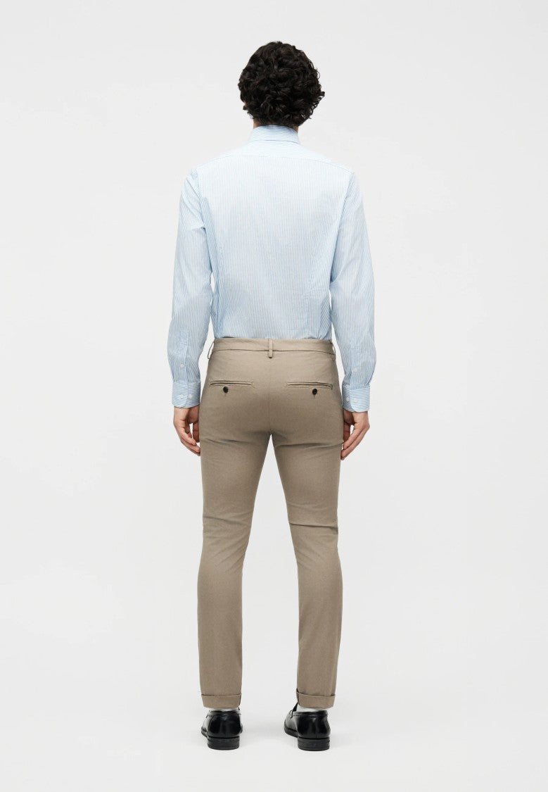Dondup Brown Gaubert Mid-Rise Stretch Cotton Trousers