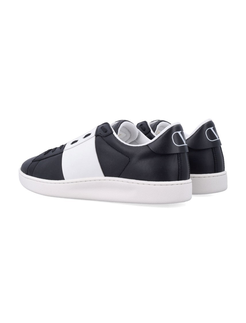 Valentino Garavani White Open Royco Vlogo Nappa Leather Sneakers