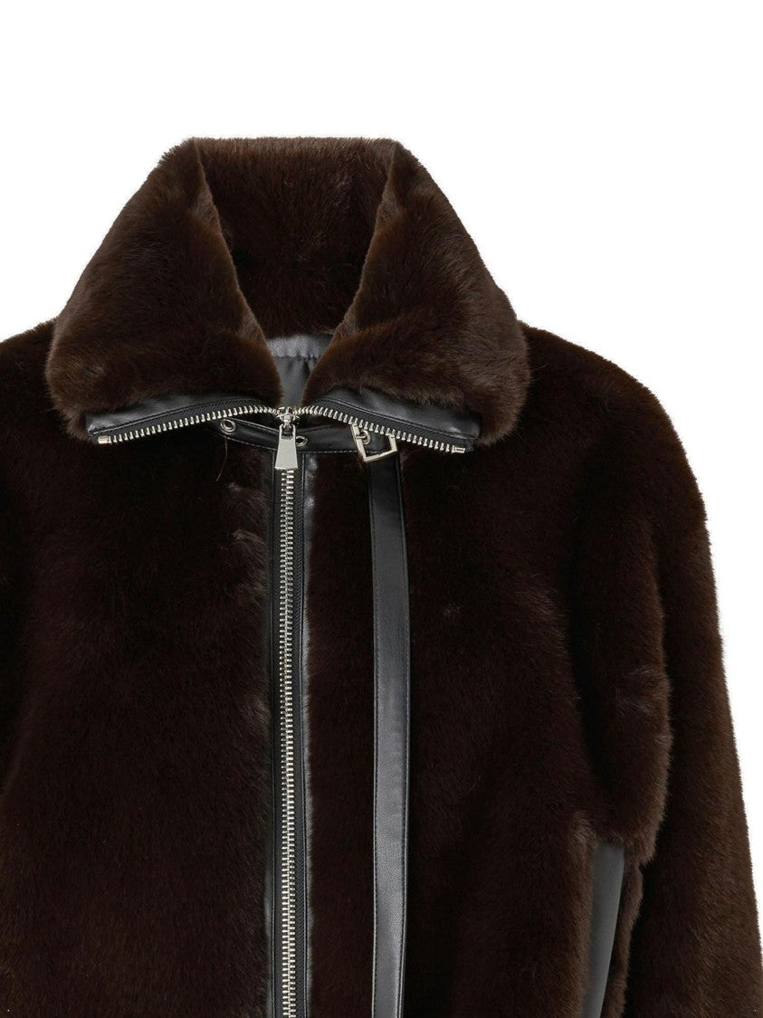 Pinko “Estebana” Faux Fur Jacket – Brown