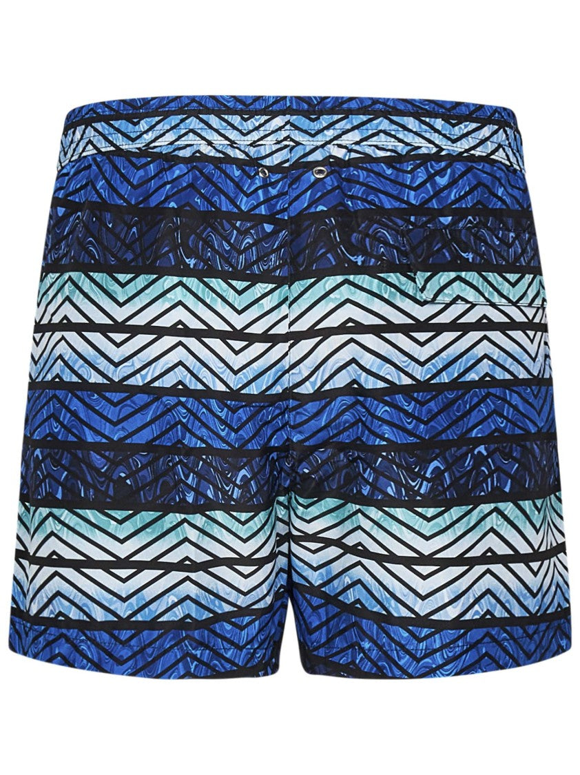 Missoni Striking Blue Degradé Striped Swimsuit