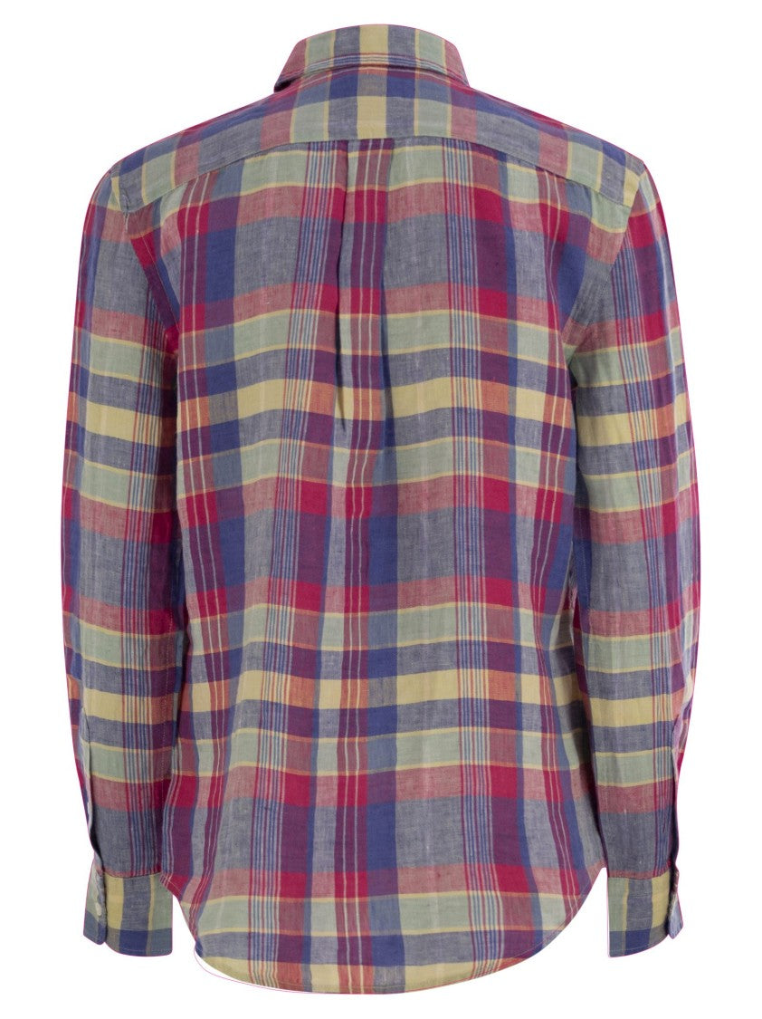 Polo Ralph Lauren Calssic-Fit Linen Plaid Shirt