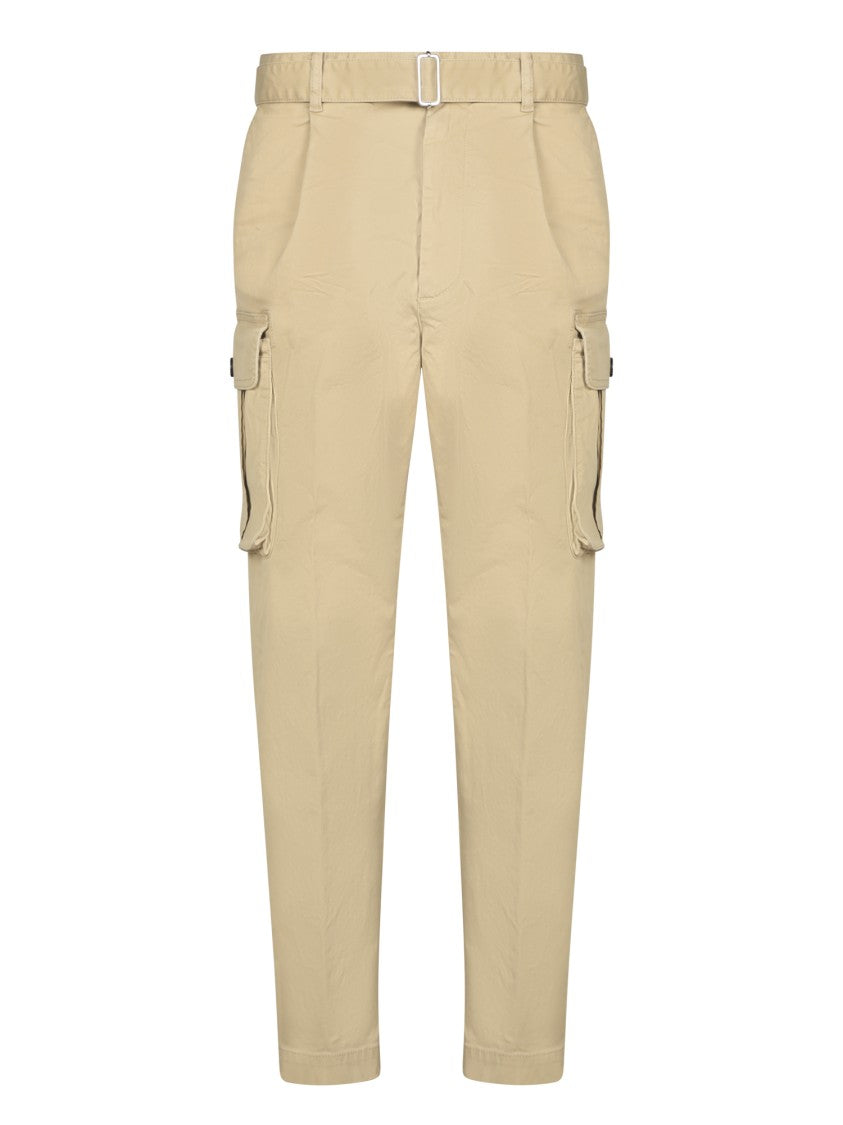 Dsquared2 Beige Trousers With Tailored Fit And Cargo Pockets