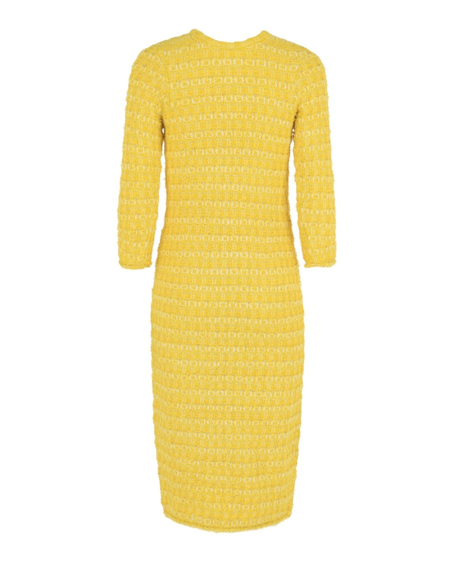 Balenciaga Reversible Tweed Knit Midi Dress