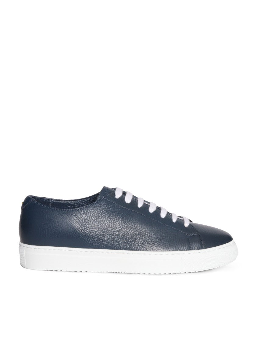 Doucal's Textured Blue Calfskin Sneakers