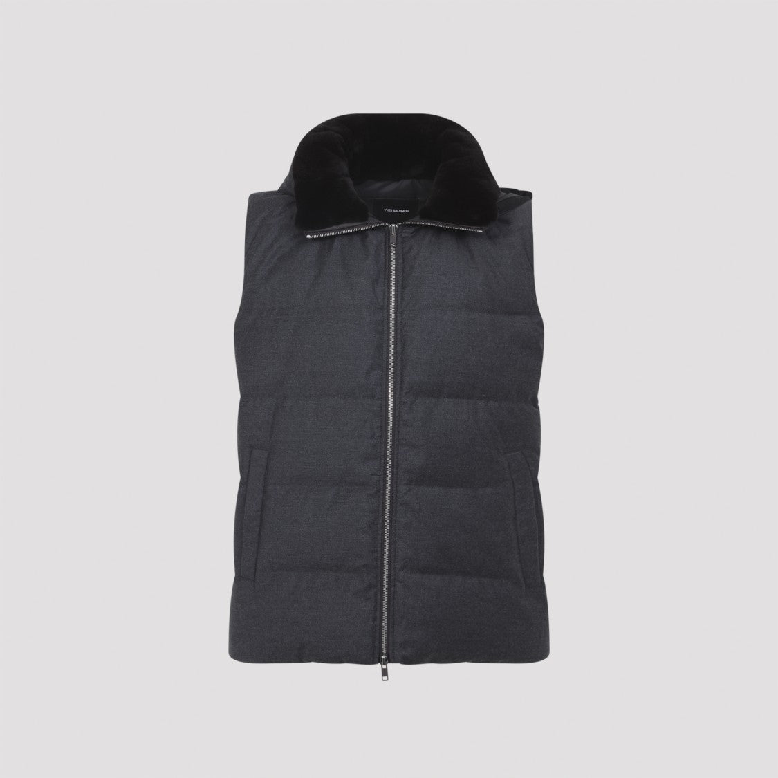 Yves Salomon Quilted Down-Filled Mink Gilet With Contrast Lining