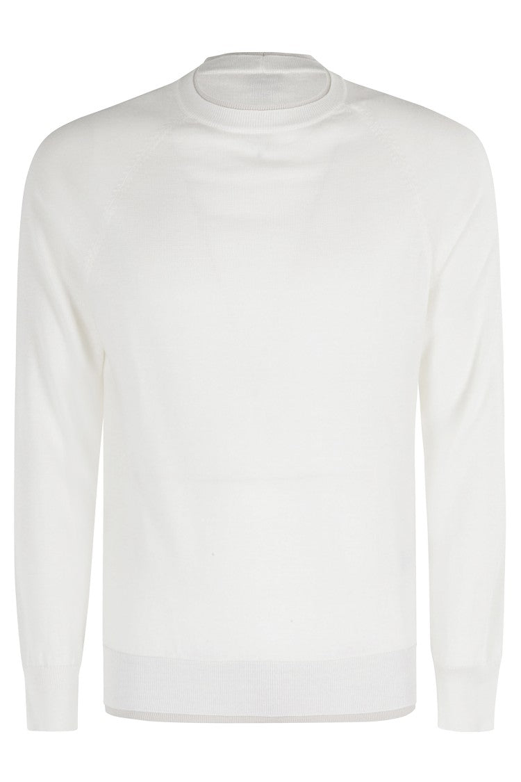 Eleventy Gray/Sand Crewneck Sweater