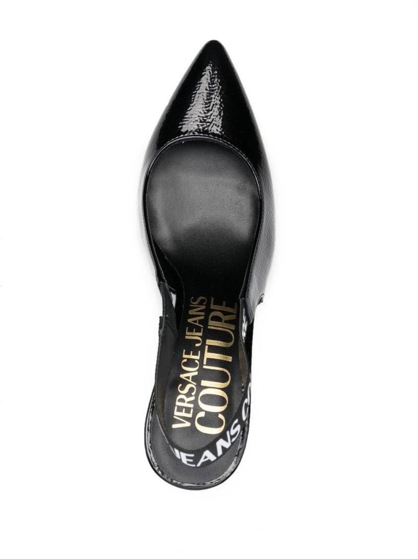 Versace Jeans Couture Black Pointed Toe Stiletto Heel Pumps