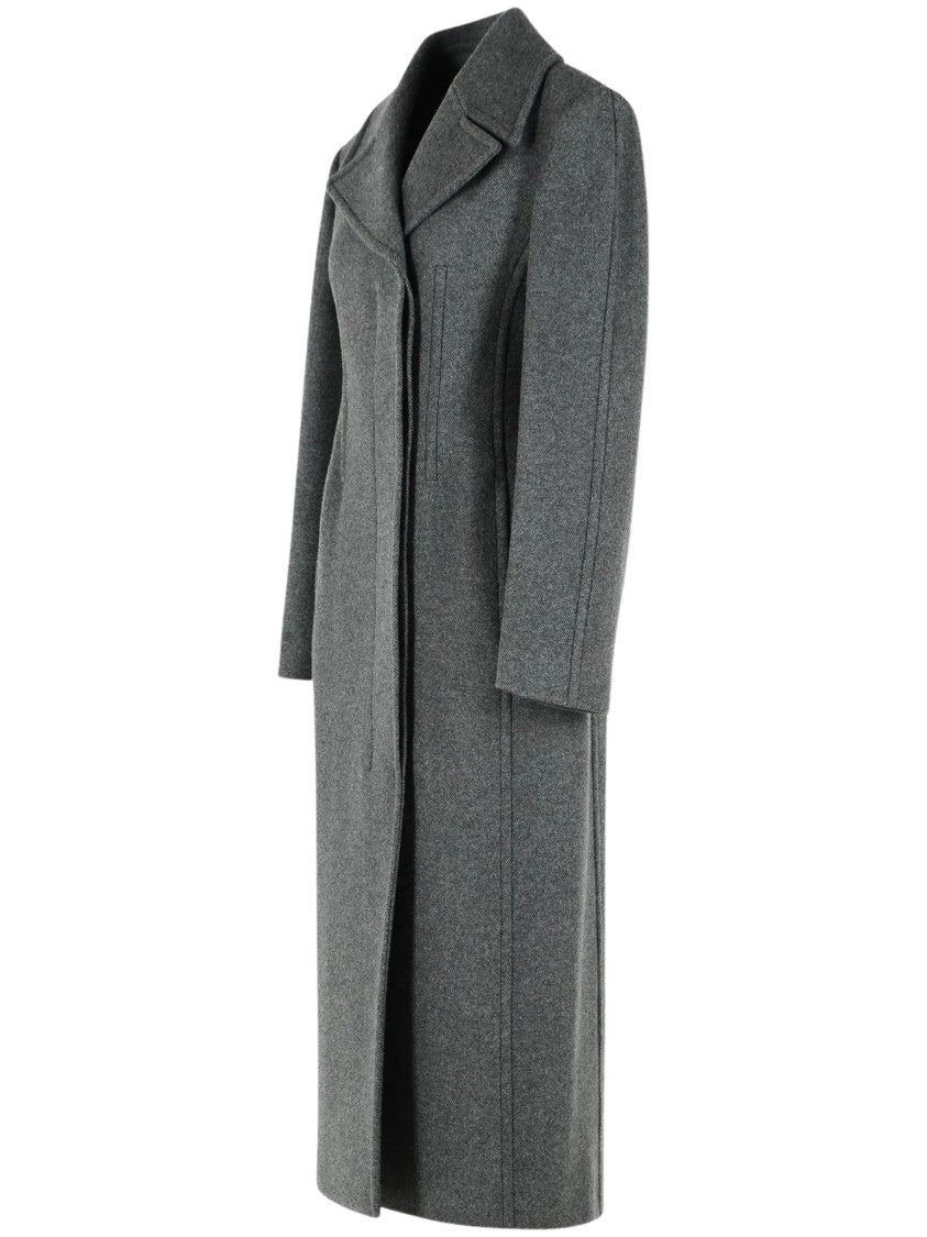 Sportmax Chevron Virgin Wool Double-Breasted Coat
