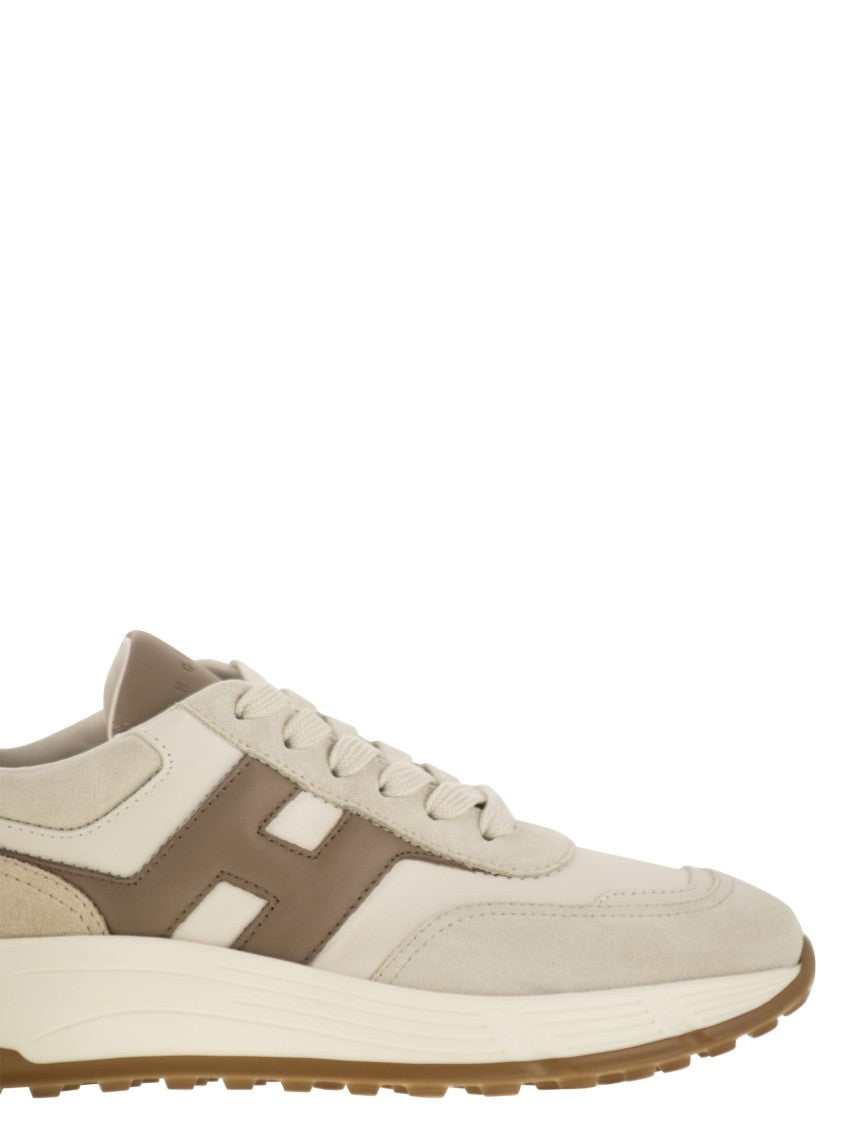 Hogan Hyperlight Sneakers In Leather And Suede