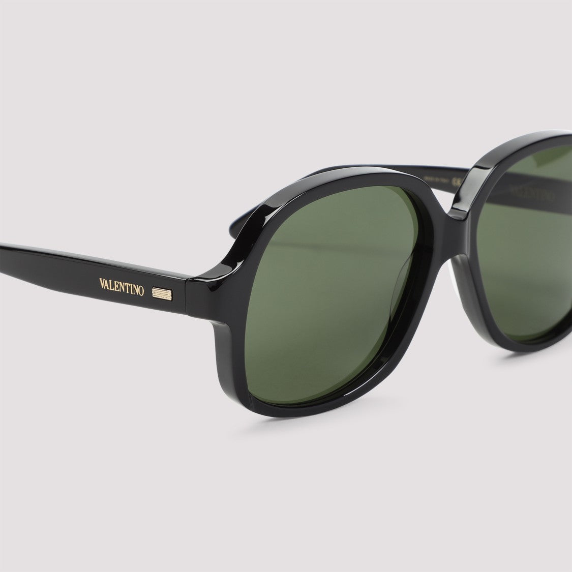 Valentino Oversized Black Acetate Sunglasses