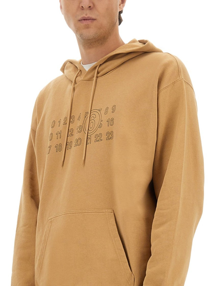 Mm6 By Maison Margiela Relaxed-Fit Cotton Hoodie With Unique Graphic Print
