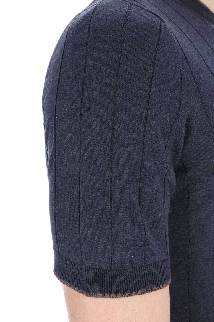 Barba Pure Silk Ribbed T-Shirt