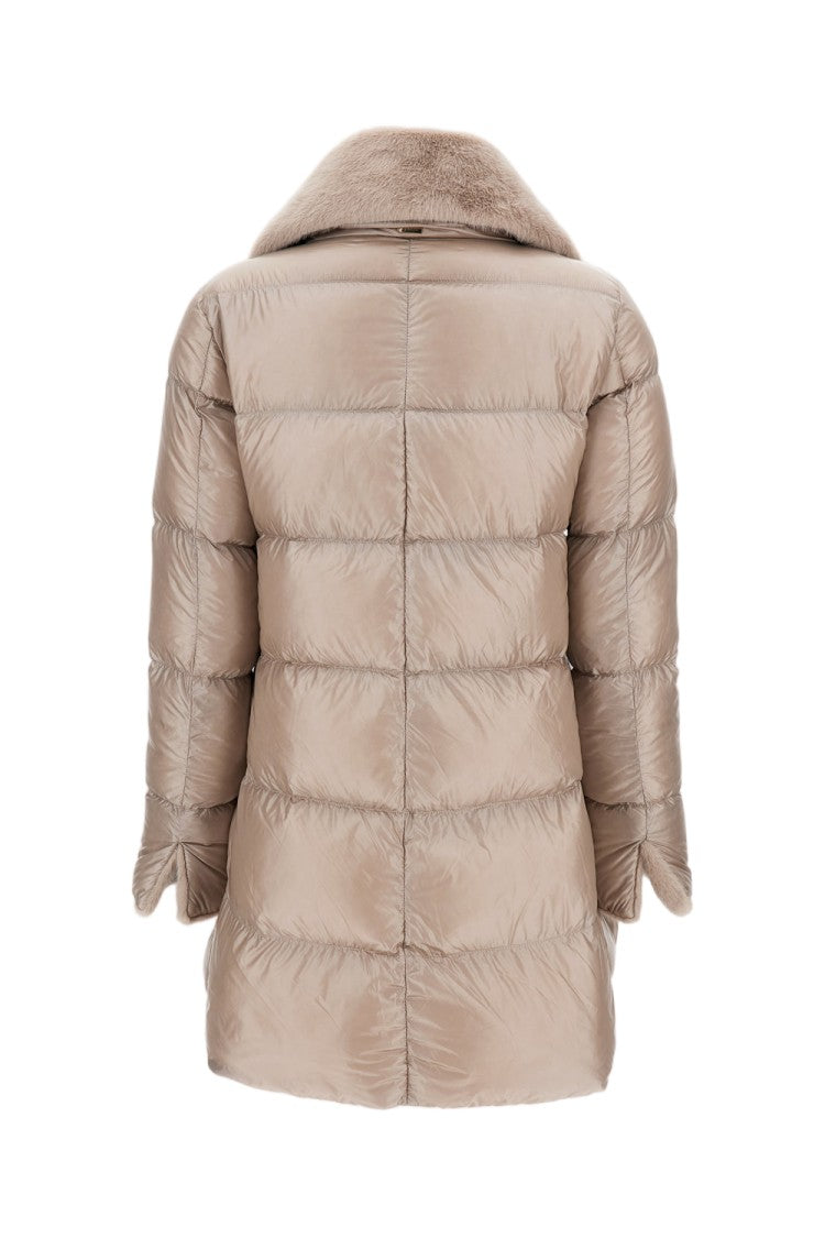 Herno Beige Quilted Padded Down Jacket