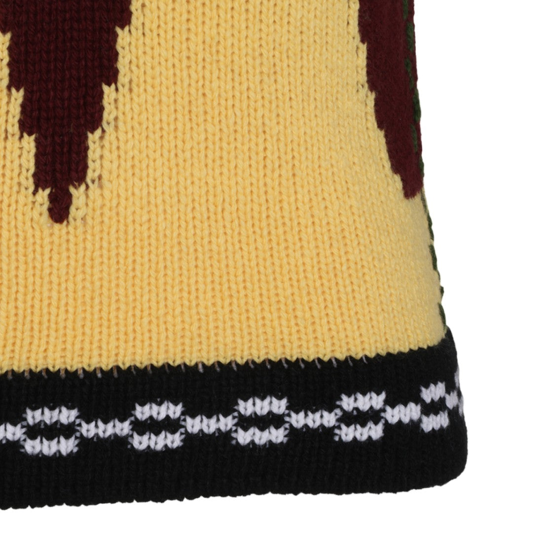 Marni Sleeveless Burgundy Sweater Vest With Geometric Pattern