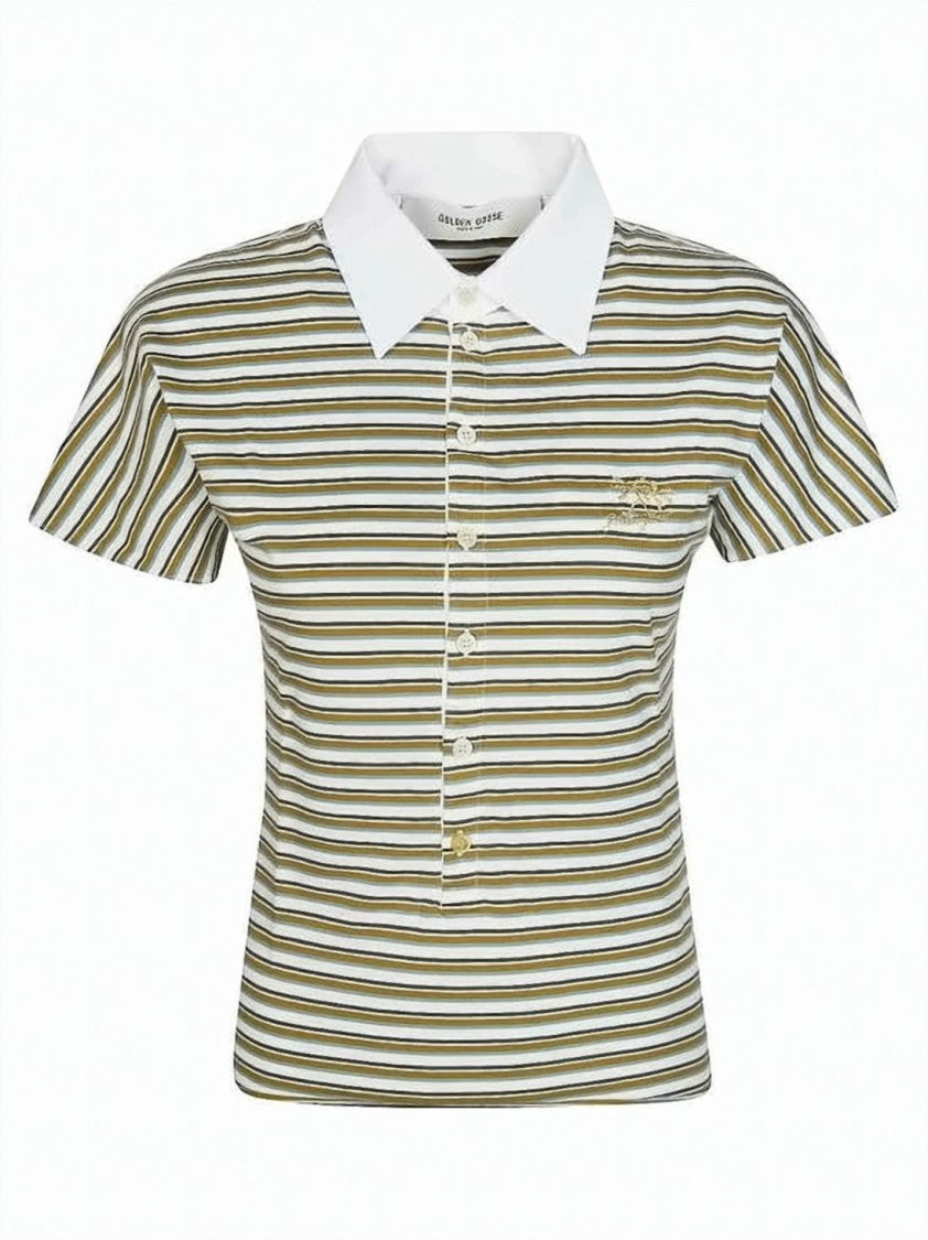 Golden Goose Short-Sleeved Polo Shirt In Fine Wool