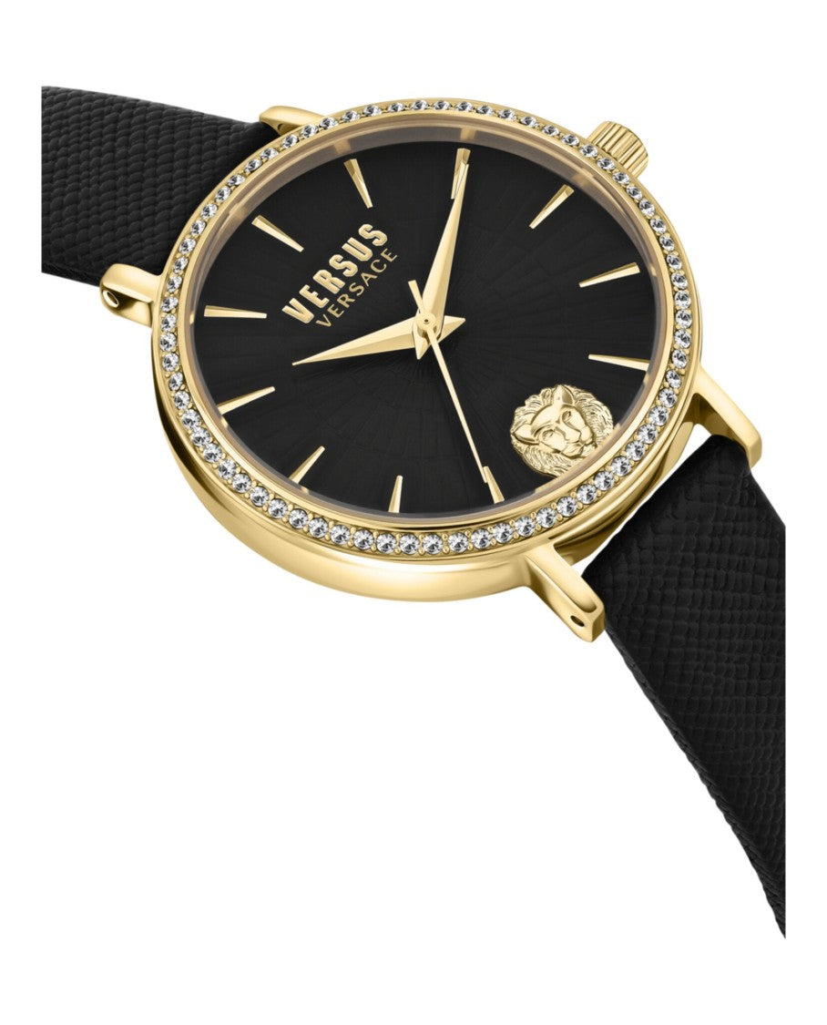 Versus Versace Mar Vista Crystal Leather Watch