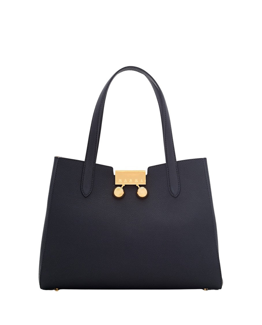 Marni Black Handbag With Gold-Tone Clasp