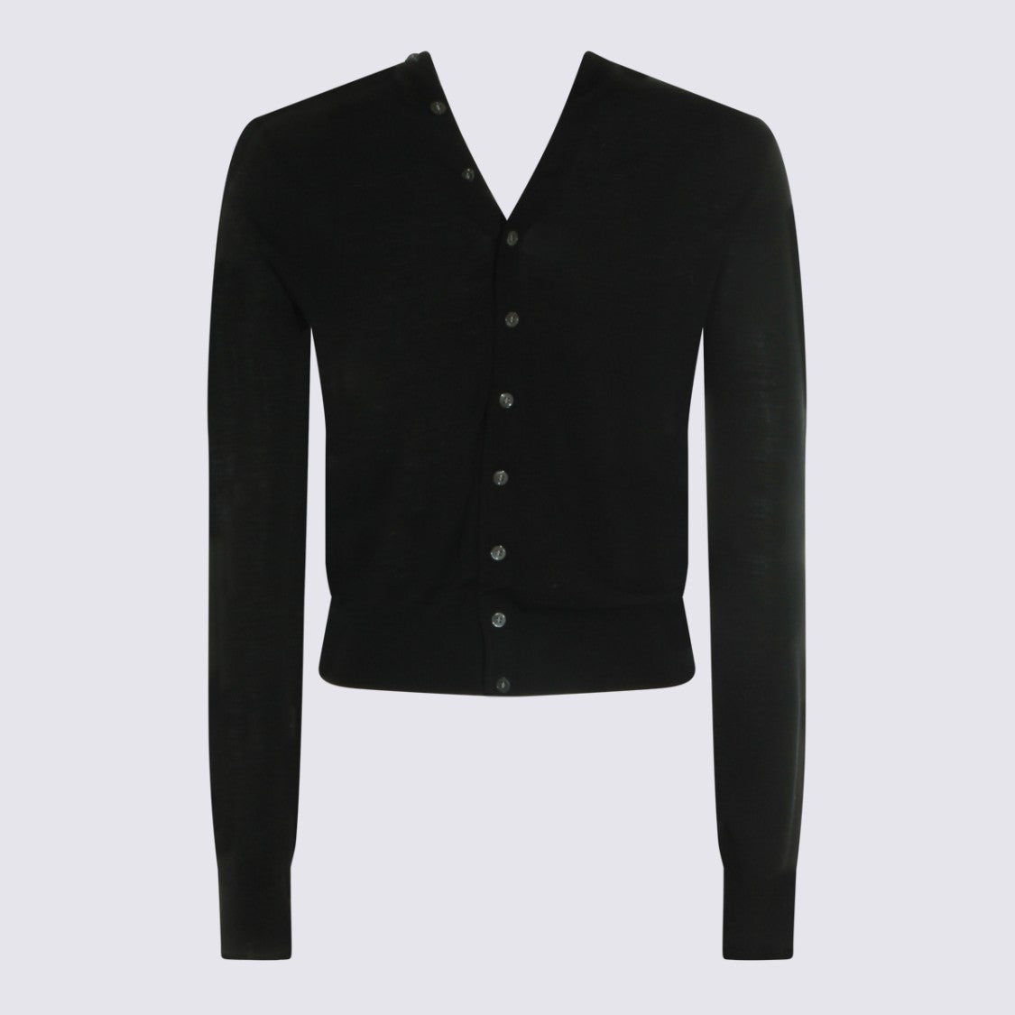 Alexander Wang Fitted Cardigan Sweater With Deep V-Neckline And Button-Down Front