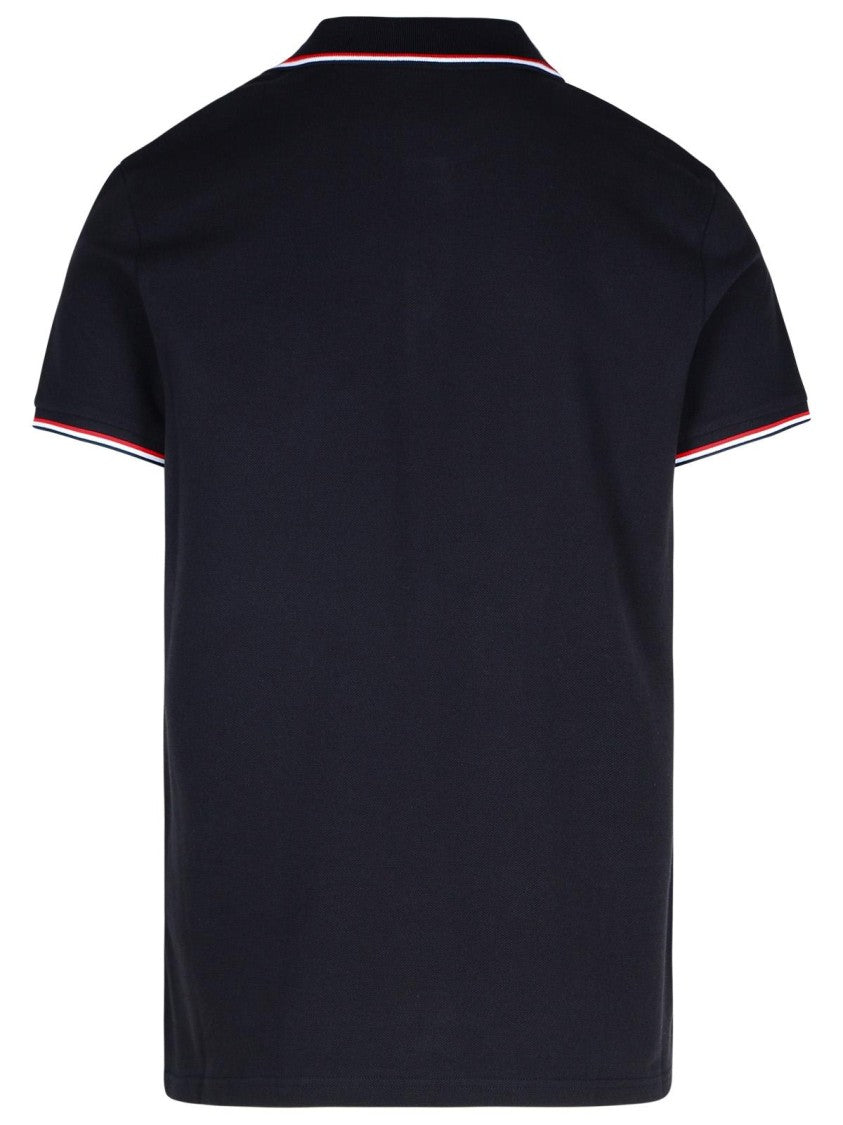 Moncler Navy Cotton Polo Shirt